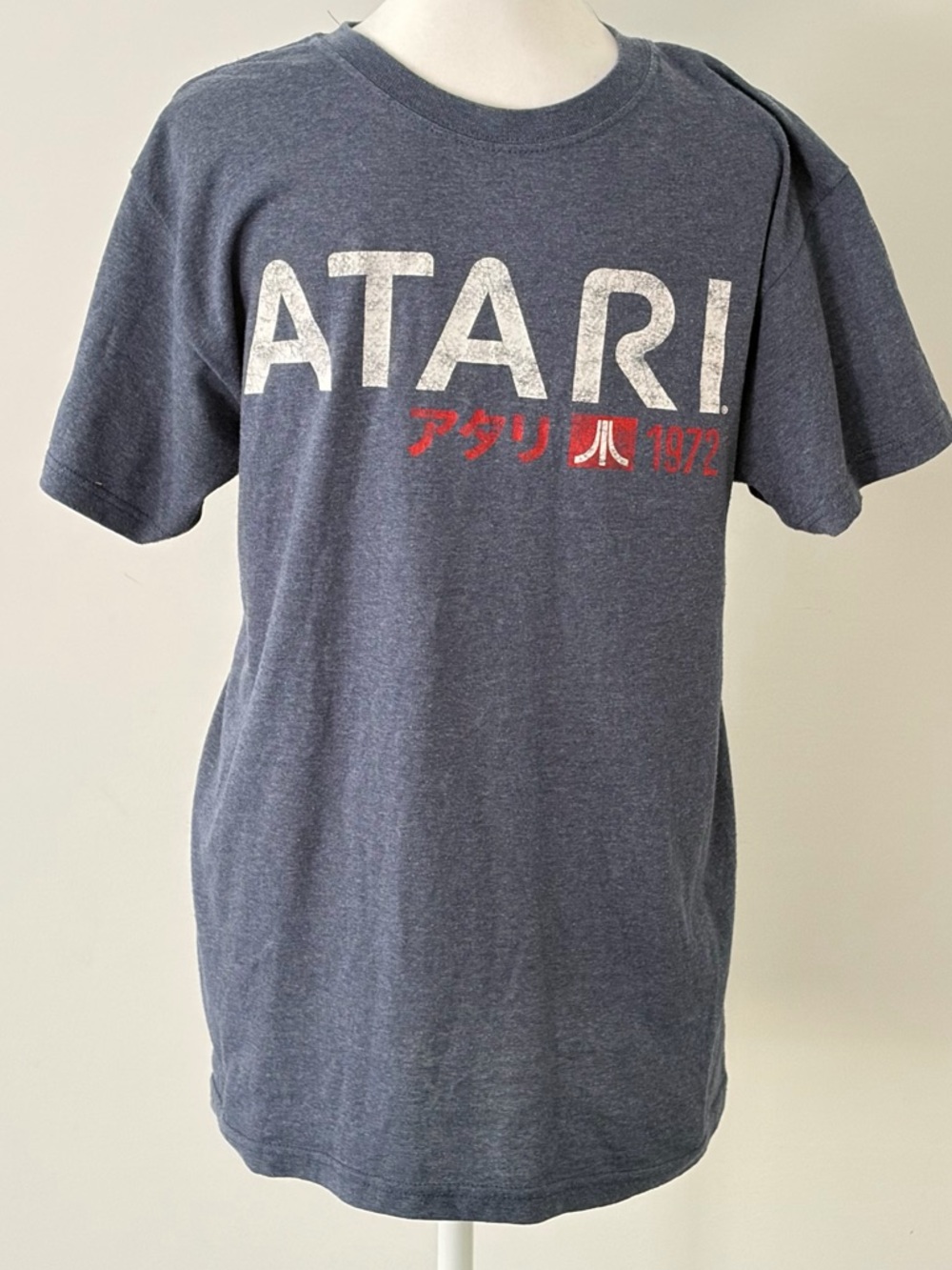 Navy Atari Logo Tee with Red Accents